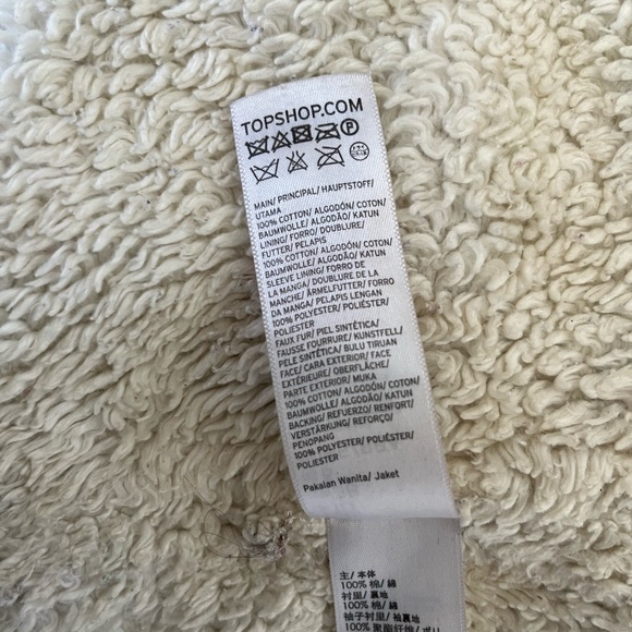 Topshop Corduroy Sherpa-Lined Jacket / Coat - Picture 4 of 5